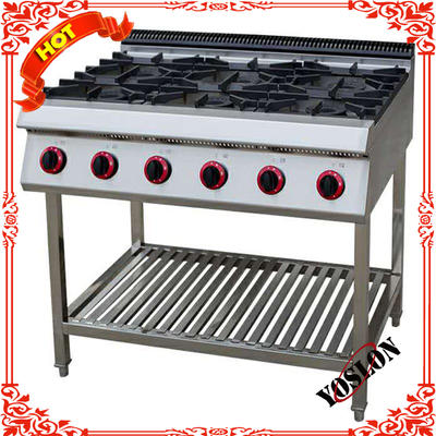 Counter Top 6 Burner Gas Stove/ Stainless Steel Cooking Cooking Gas Stove
