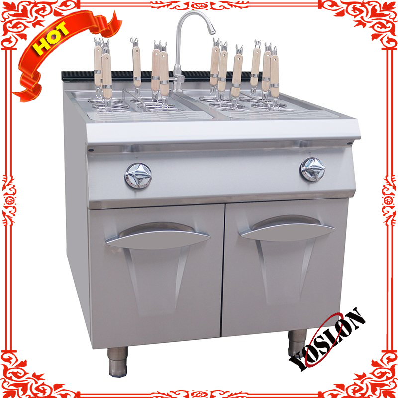 Commercial Kitchen Equipment Electric Counter Top Gas Pasta Cooker With Cabinet