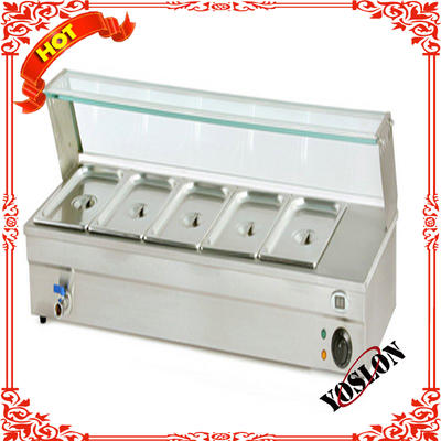 Restaurant Equipment 4pan Counter Top Electric Bain Marie With Top Shelf BN-B20-1
