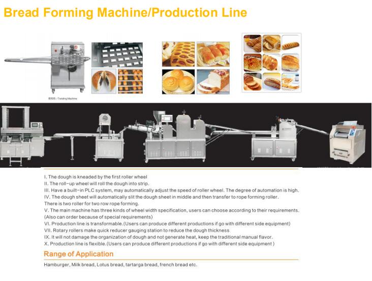 HD-988B Huide Auto.Bread Forming Machine/Bread production line for pastry/bread/sandwich/hamburger forming processing