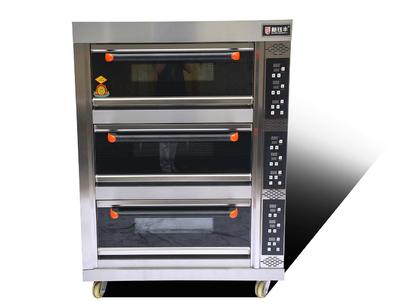 electric high temperature oven 3 deck 6 trays bread electric baking oven